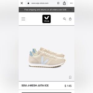 Veja Women's Beige and Light Blue Sneakers